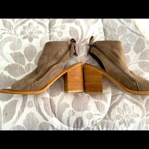 Dolce Vita Suede Peep Toe Booties